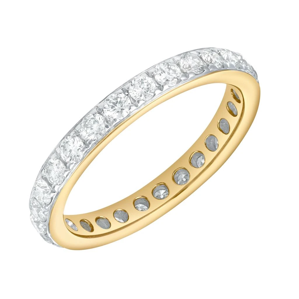 LuvMyJewelry Averine 1.00 Ct Natural Diamond Eternity Band 14K Gold Ring 2