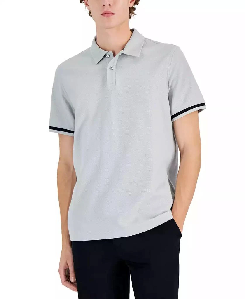 Alfani Men's Regular-Fit Tipped Polo Shirt, Created for Macy's 1