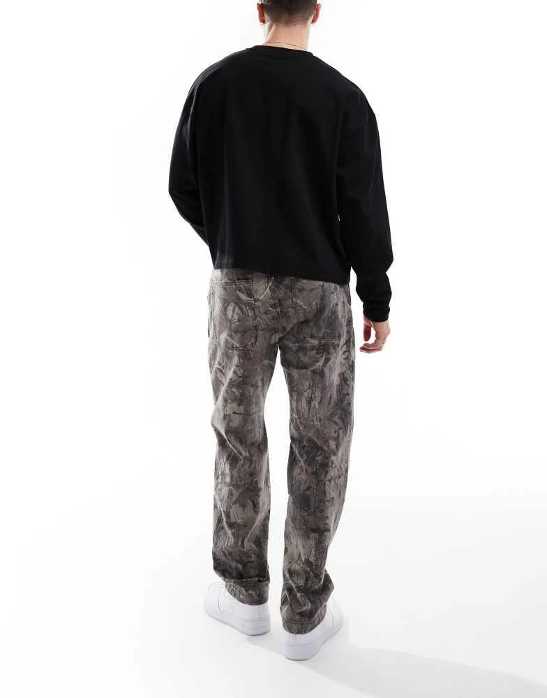 HOLLISTER Hollister baggy panel detail jean in camo 2