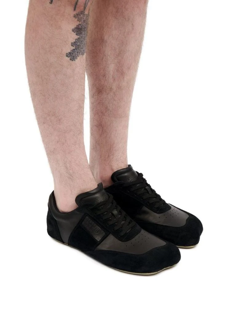 MM6 Mm6 Maison Margiela 'Anatomic' Black Calf Leather Sneakers 3