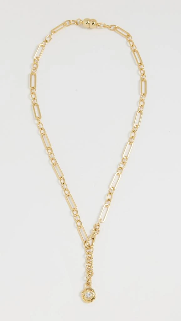 Luv AJ Wave Bezel Lariat Necklace 1