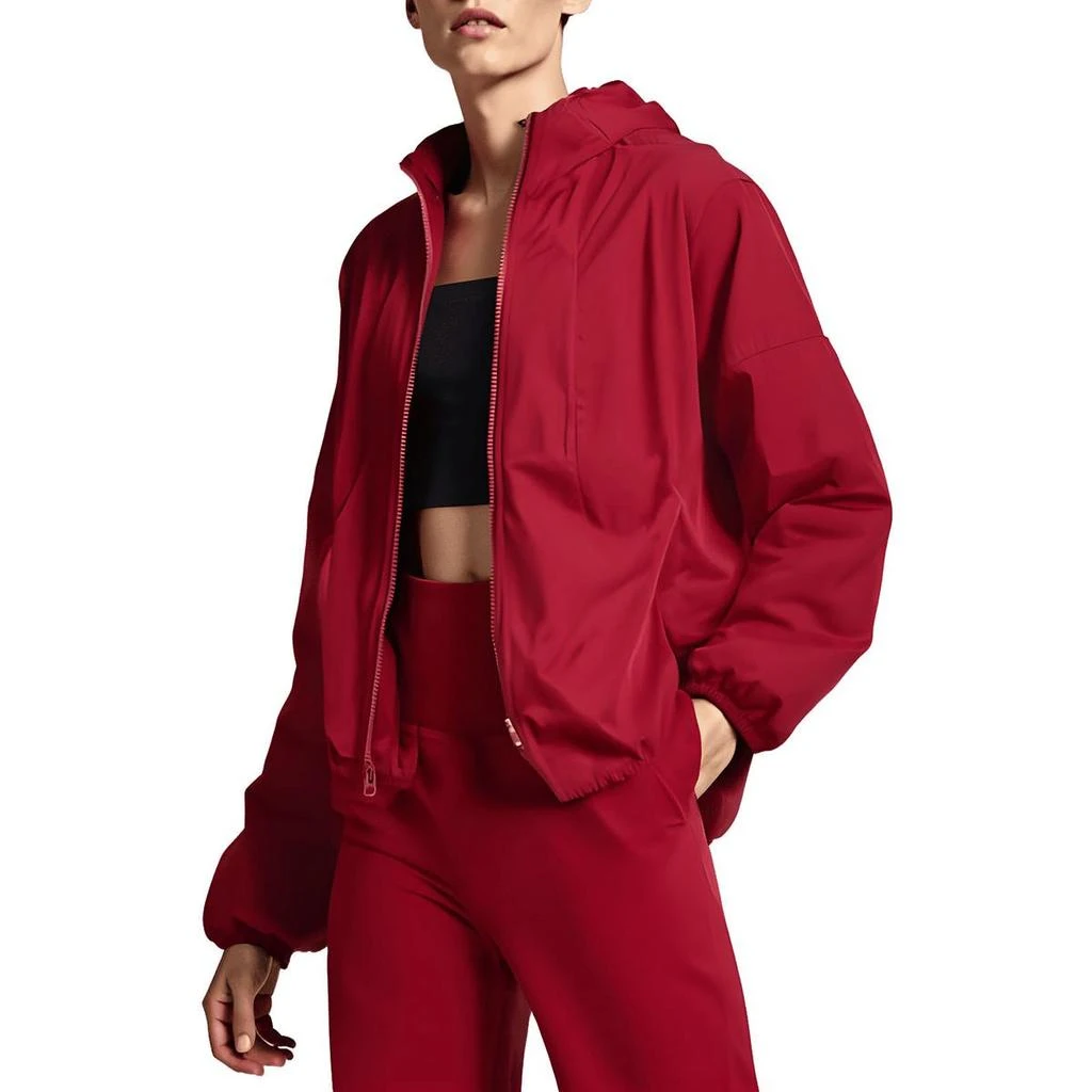 Womens Zipper Woven Track Jacket