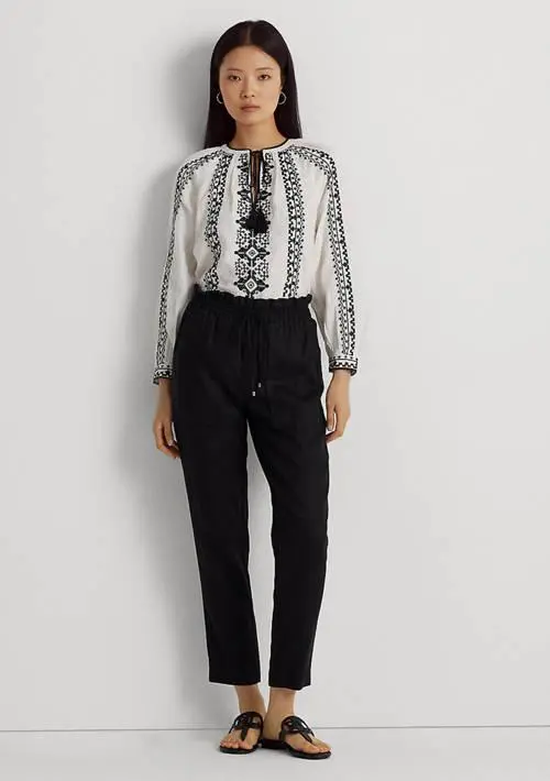 Ralph Lauren Embroidered Linen Blouse 4