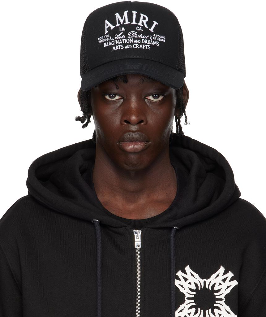 AMIRI 24AW Arts District TruckerHat確実正規品 AMIRI Black 'Arts District' Trucker Cap - Hats - Save Extra