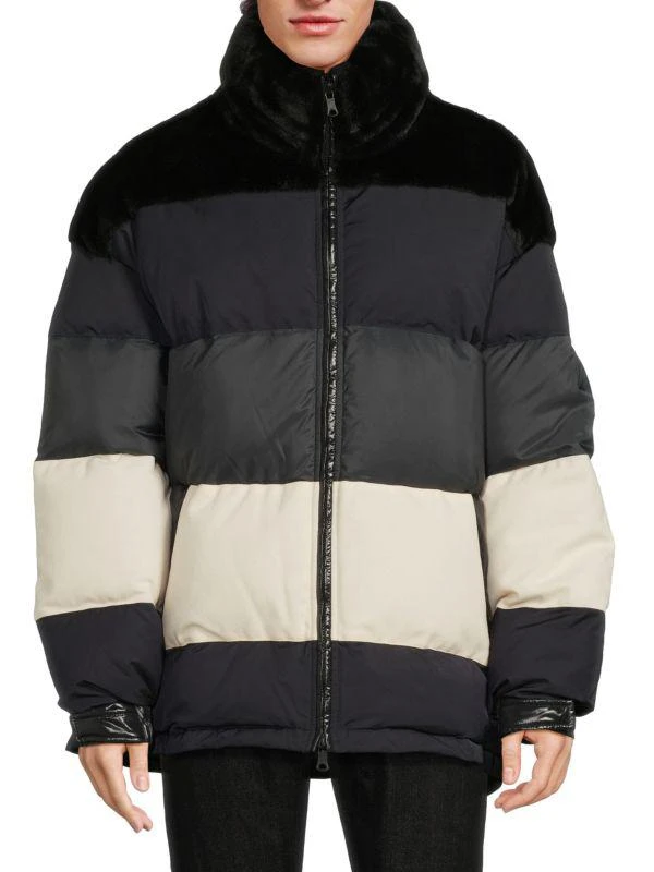 Valentino Faux Fur Trim Puffer Jacket 1
