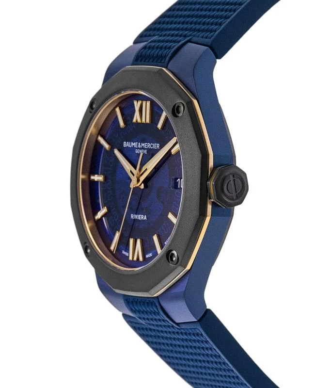 Baume & Mercier Baume & Mercier Riviera Automatic Blue Dial Blue Rubber Strap Men's Watch 10769 3