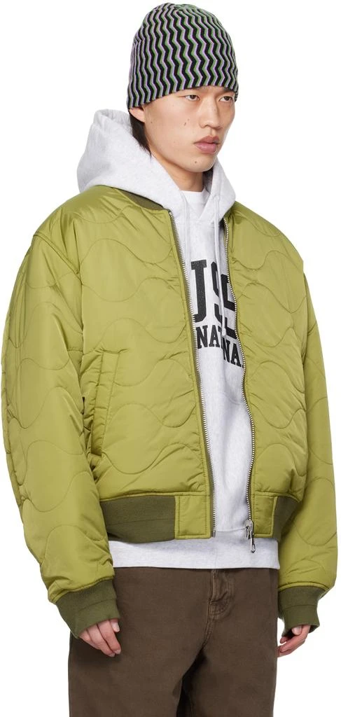 STUSSY Khaki Built Reversible Bomber Jacket 4