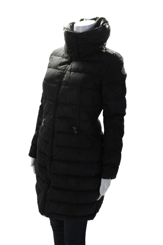 Moncler Womens Black Full Zip Packable Hood Long Sleeve Puffer Coat 2