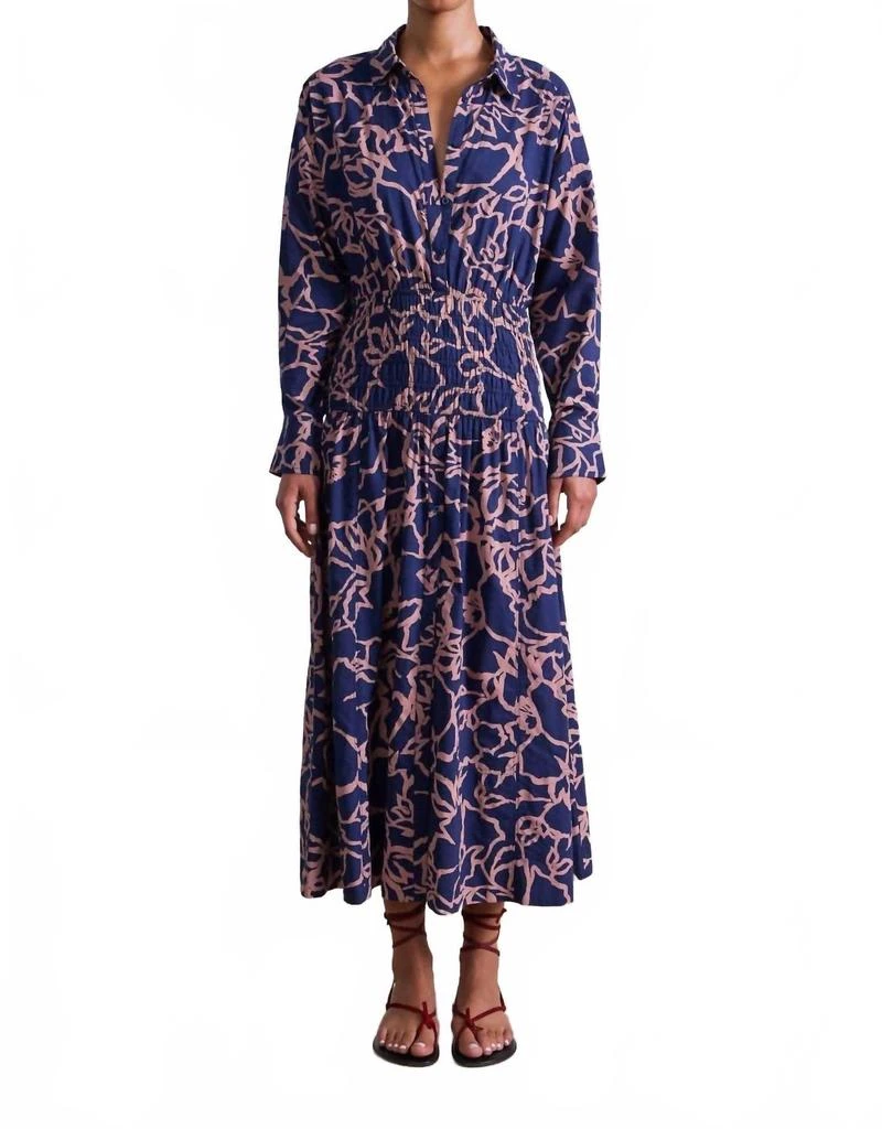Apiece Apart Apiece Apart - Sophia Smocked Shirt Dress 1