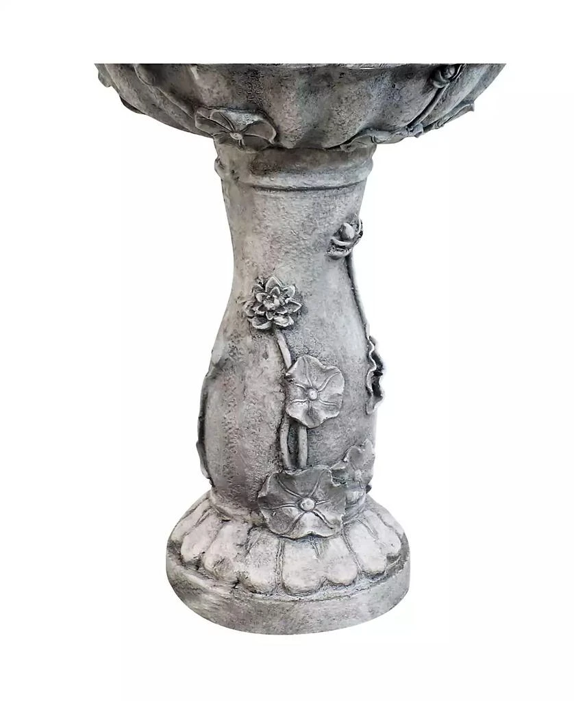 Sunnydaze Decor Outdoor Polyresin Fairy Flower Solar Powered Water Fountain Feature with Battery Backup - 42" 8