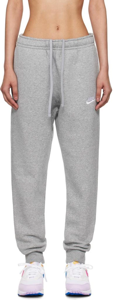 NIKE Gray Sportswear Club Sweatpants 1