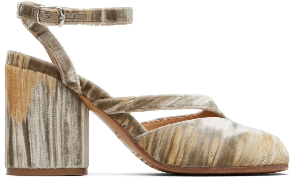 MAISON MARGIELA Beige Tabi Pump Heeled Sandals 1