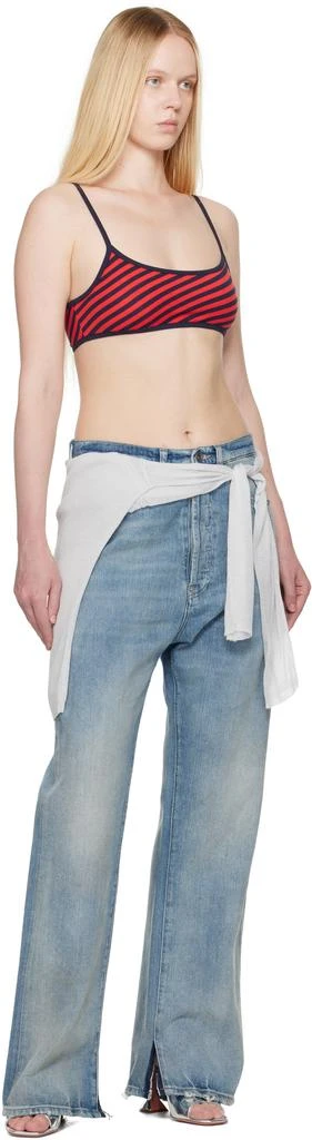 Paloma Wool Red 
Navy Chee Bralette Top 4