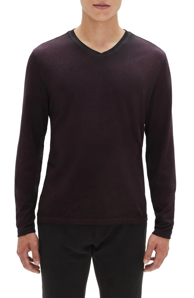 Robert Barakett Val Long Sleeve V-Neck T-Shirt 1