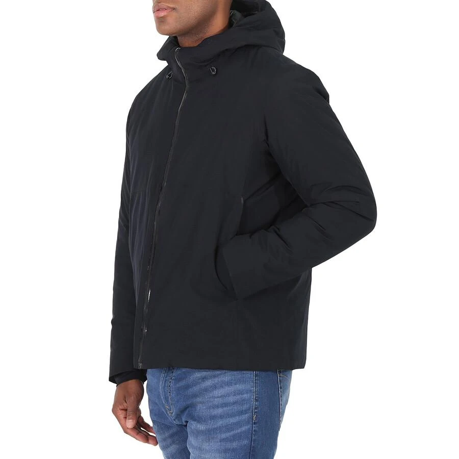 Save The Duck Men's Black Alvaro Logo-patch Hooded Padded Jacket 3