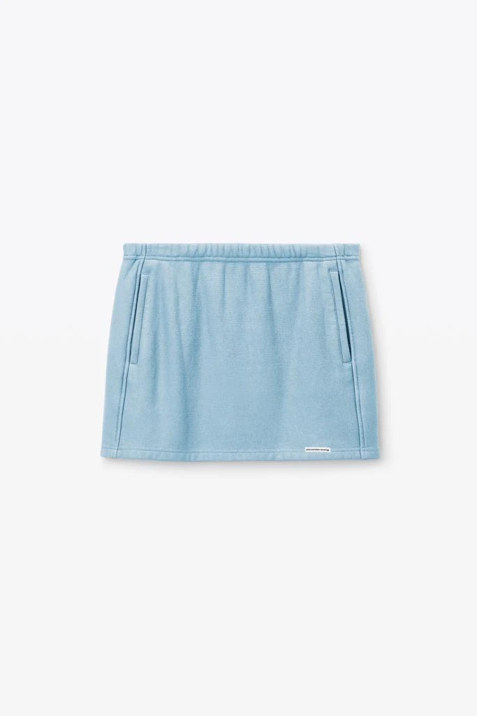Alexander Wang Light Blue Cotton Terry Miniskirt 2
