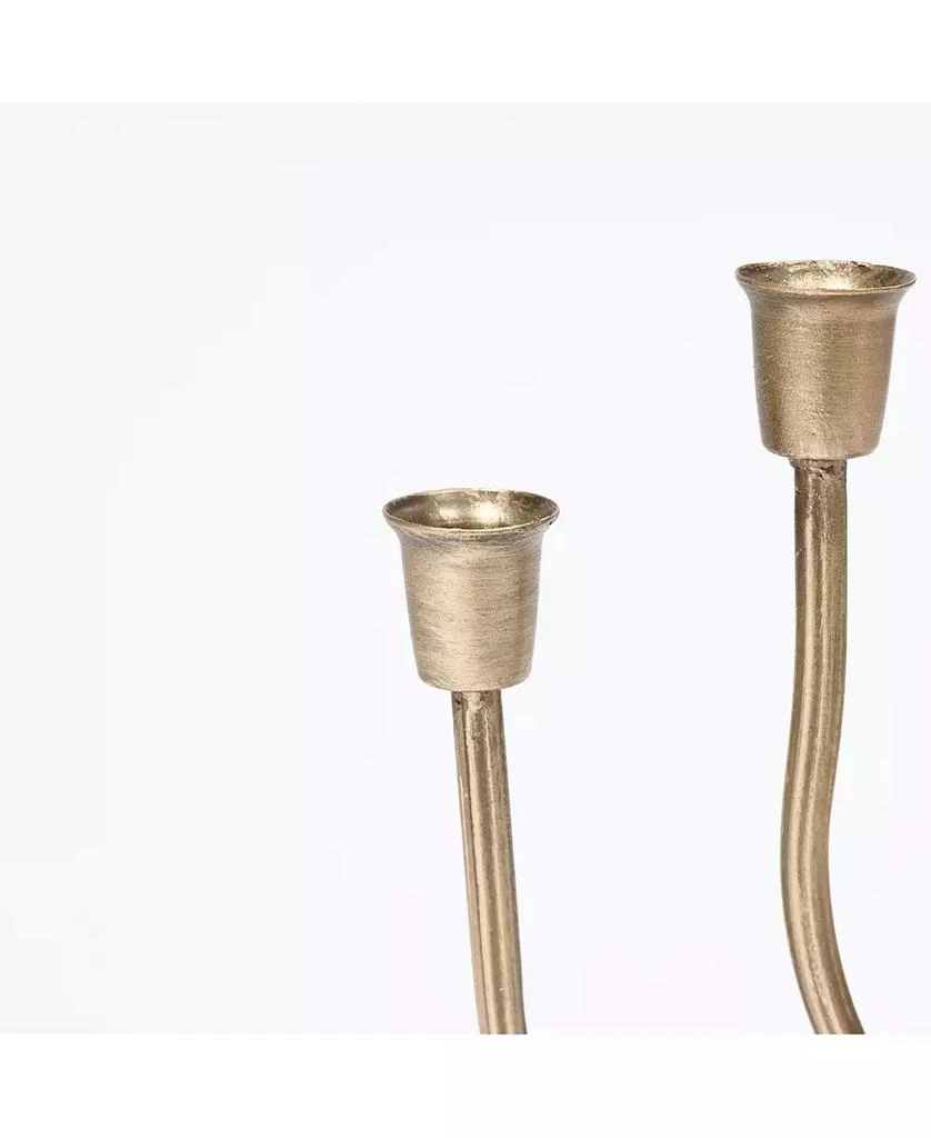 LuxenHome Metal 3-Taper Candle Holder Tabletop Sculpture 6
