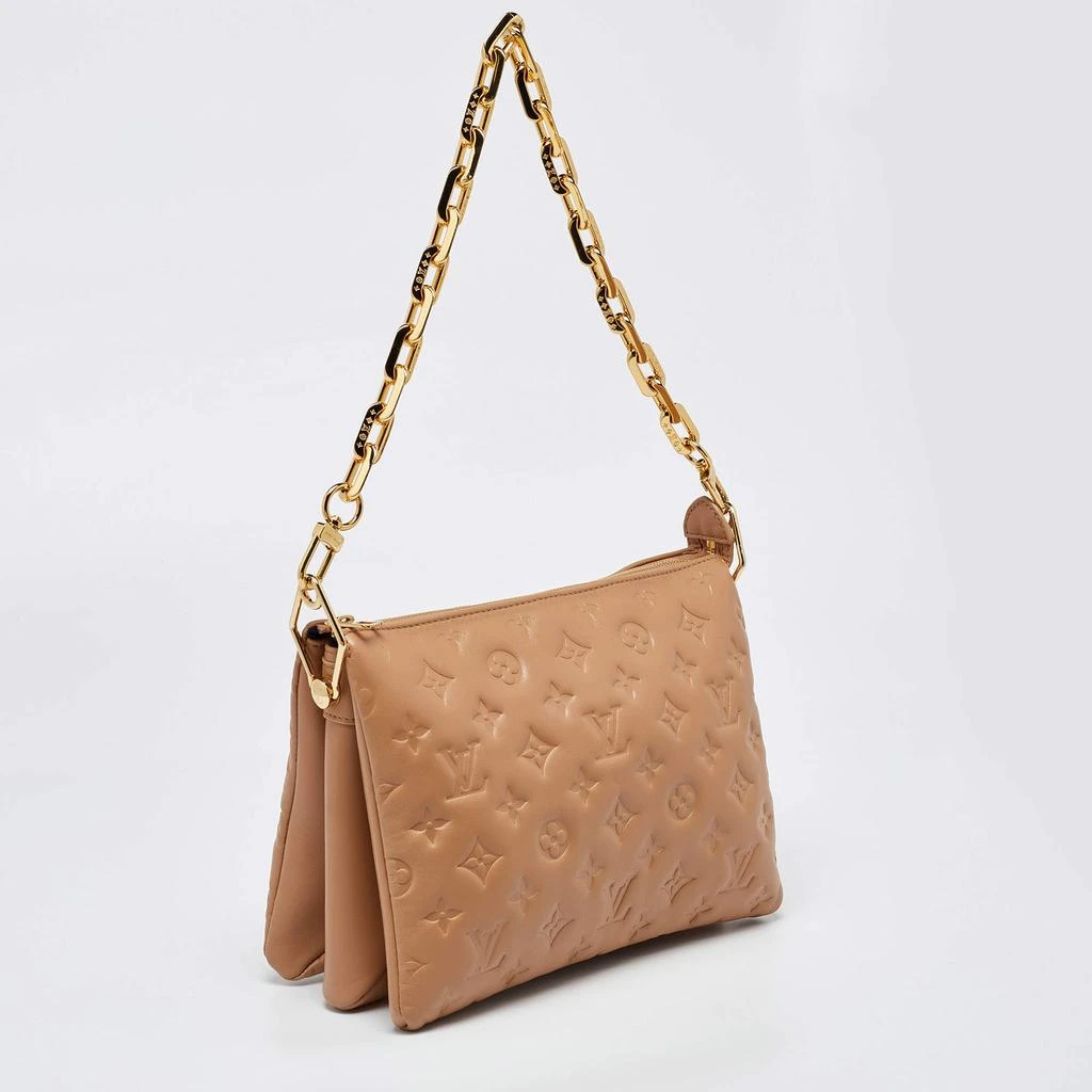 Louis Vuitton Louis Vuitton Taupe Monogram Embossed Leather Coussin PM Bag 3
