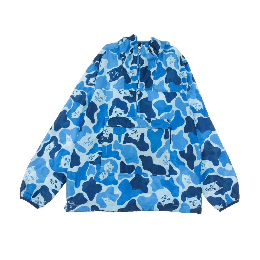 RIPNDIP Men's Nerm Camo Fanorak Camo Blue Removable Windbreaker 1