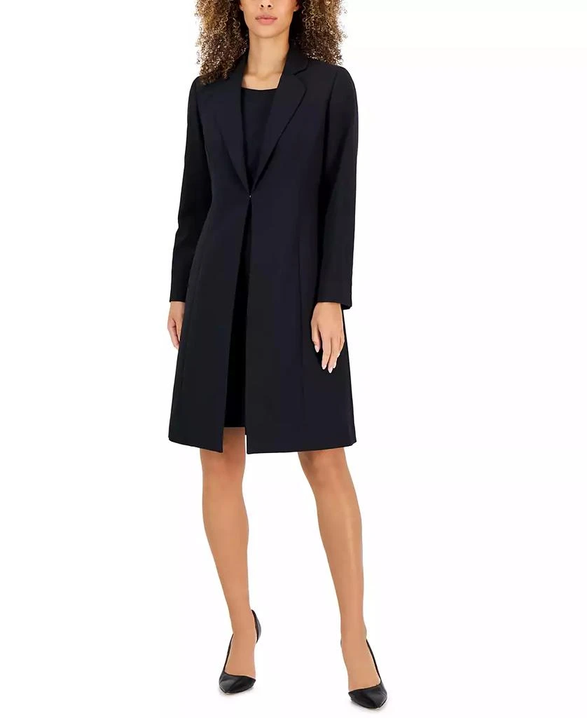 Le Suit Women
s Crepe Topper Jacket
Sheath Dress Suit Set, Regular and Petite