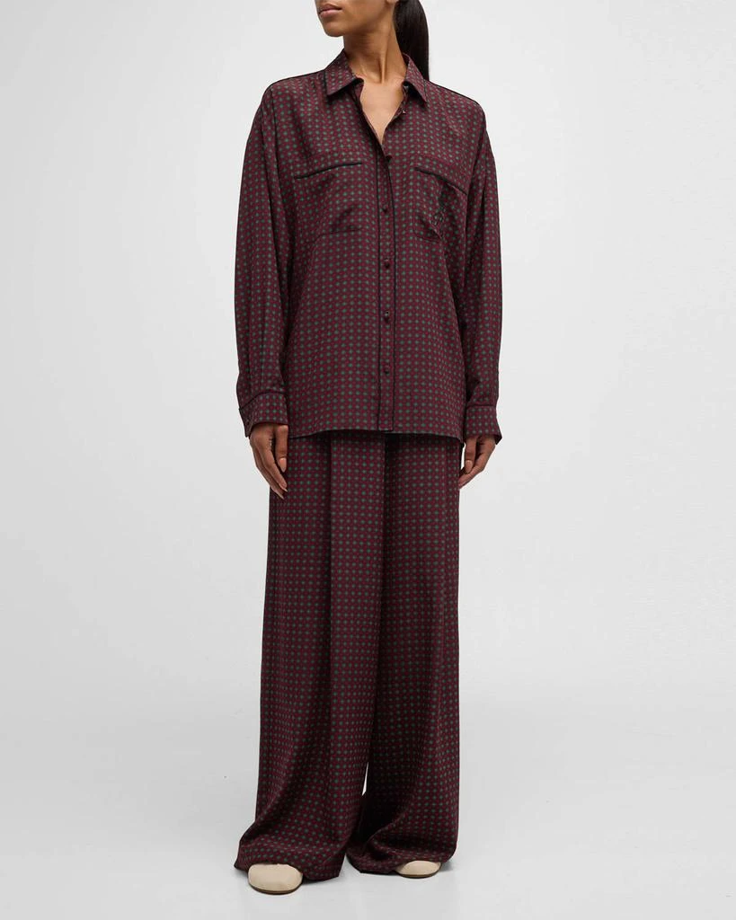 FRAME FRAME x Ritz Paris Printed Silk Button-Front Shirt 4
