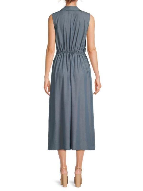 HALSTON ​ Belted Midi-Dress 2