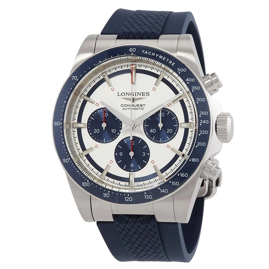Longines Conquest Chronograph Automatic Silver Dial Men's Watch L3.835.4.98.9 1