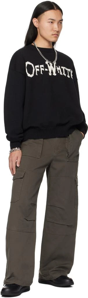 Off-White Black 'Off' Quote Knit Sweater 4