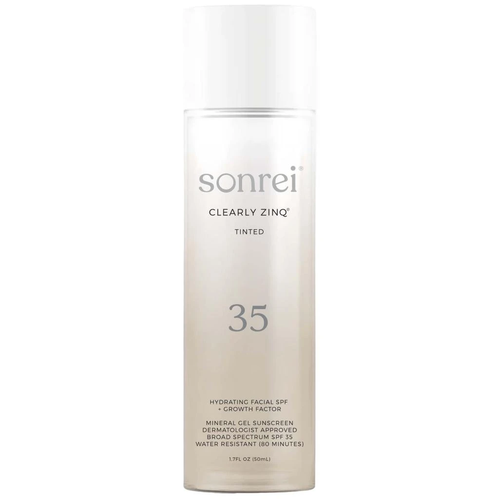 Sonrei Sonrei Clearly Zinq Tinted Hydrating Facial SPF 35 + Growth Factor Mineral Gel Sunscreen 50ml