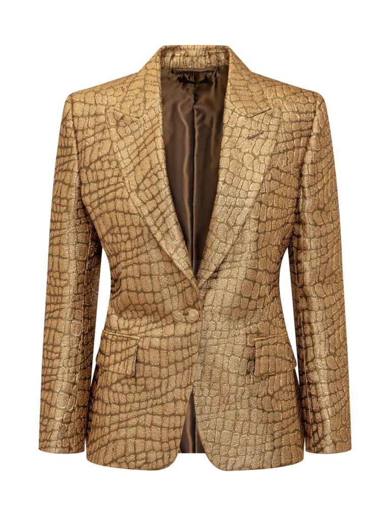 【関税＆送料込み】Tom Ford Blazer Walls In Croco Jacquard Tom Ford Tom Ford Blazer Walls In Croco Jacquard - Suits