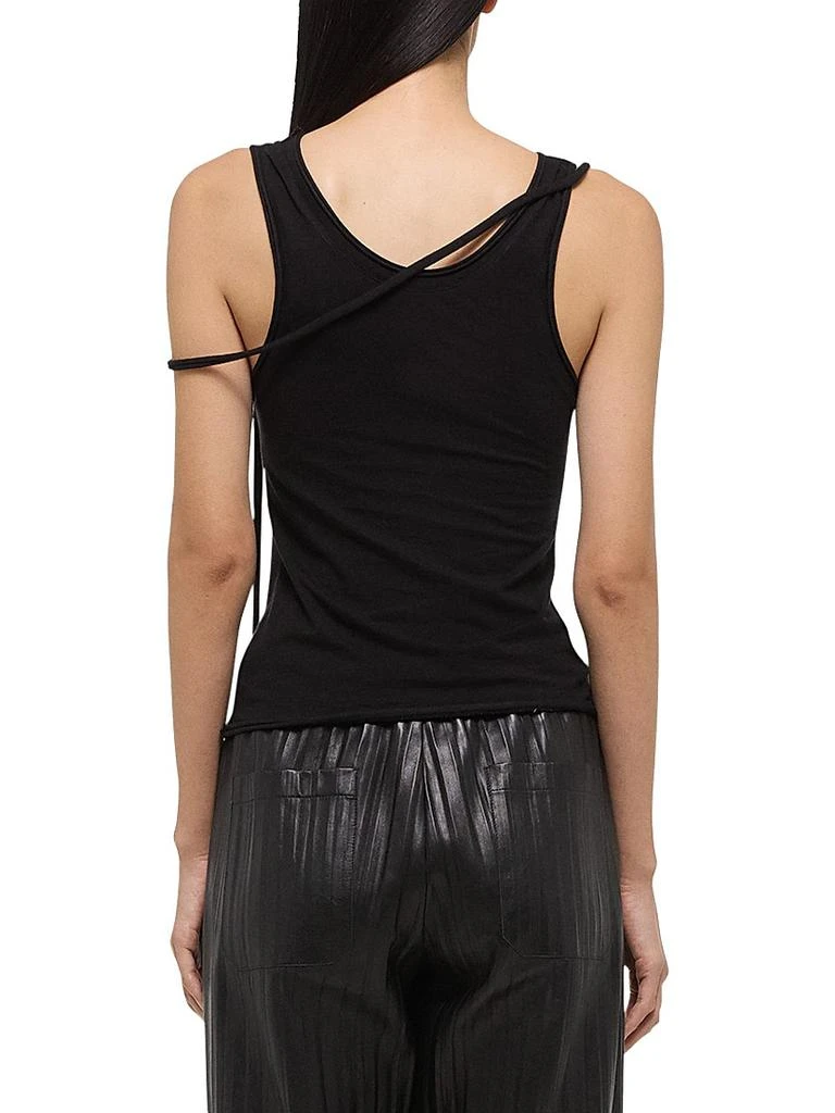Helmut Lang Strap Draped Stretch Cotton Tank 5
