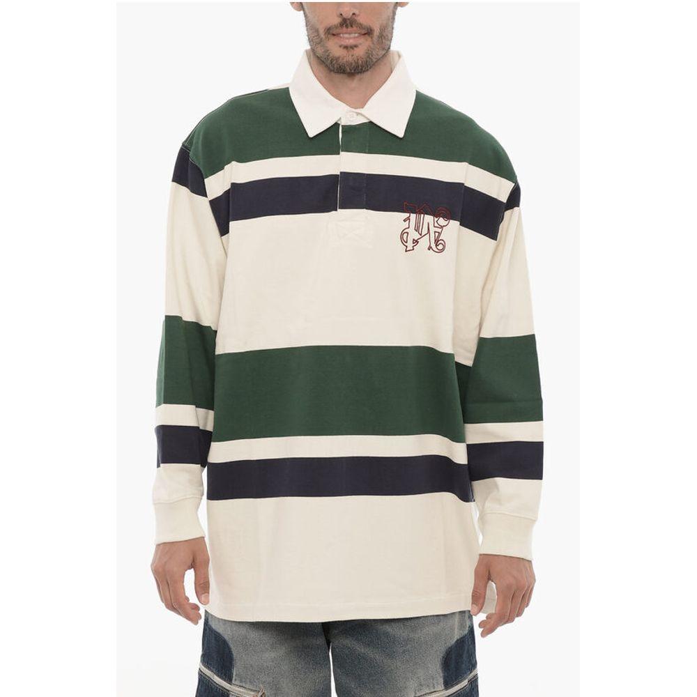 Palm Angels Striped 3-Buttons Polo Men's Shirt