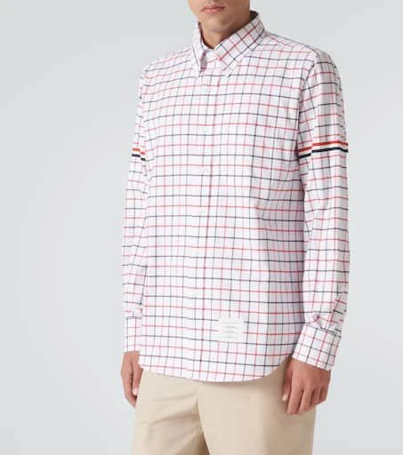 Thom Browne RWB Stripe checked cotton flannel shirt 3