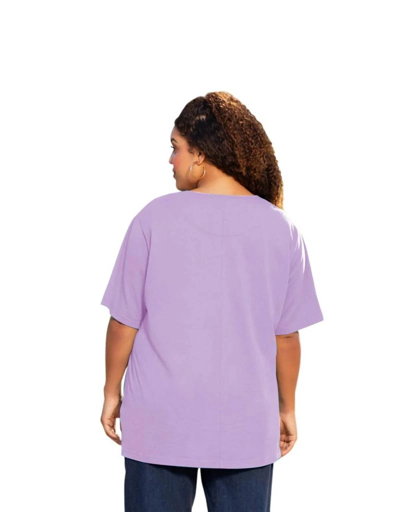 On The Plus Side On The Plus Side - Side Cotton Short Sleeve Tee - Plus 3