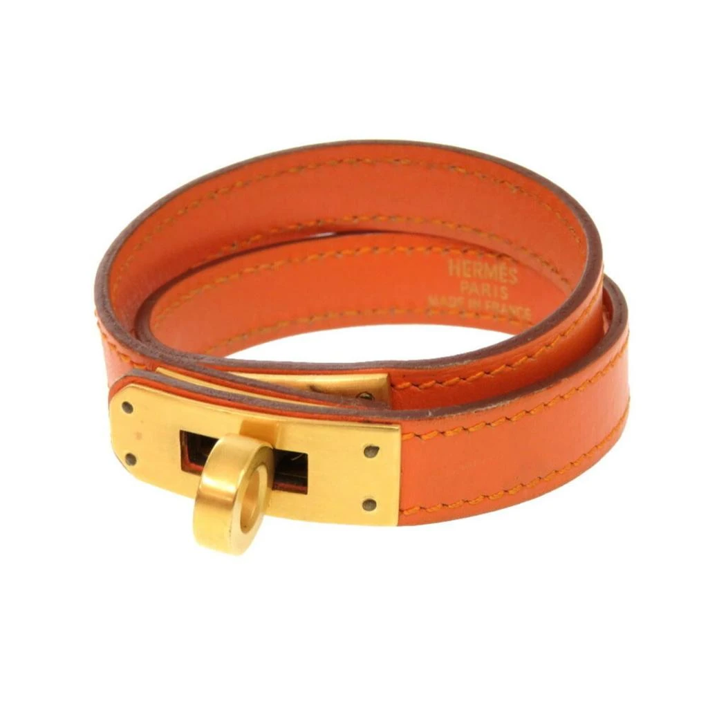 Hermes gold Swift Leather Charm Bracelet (Pre-Owned)