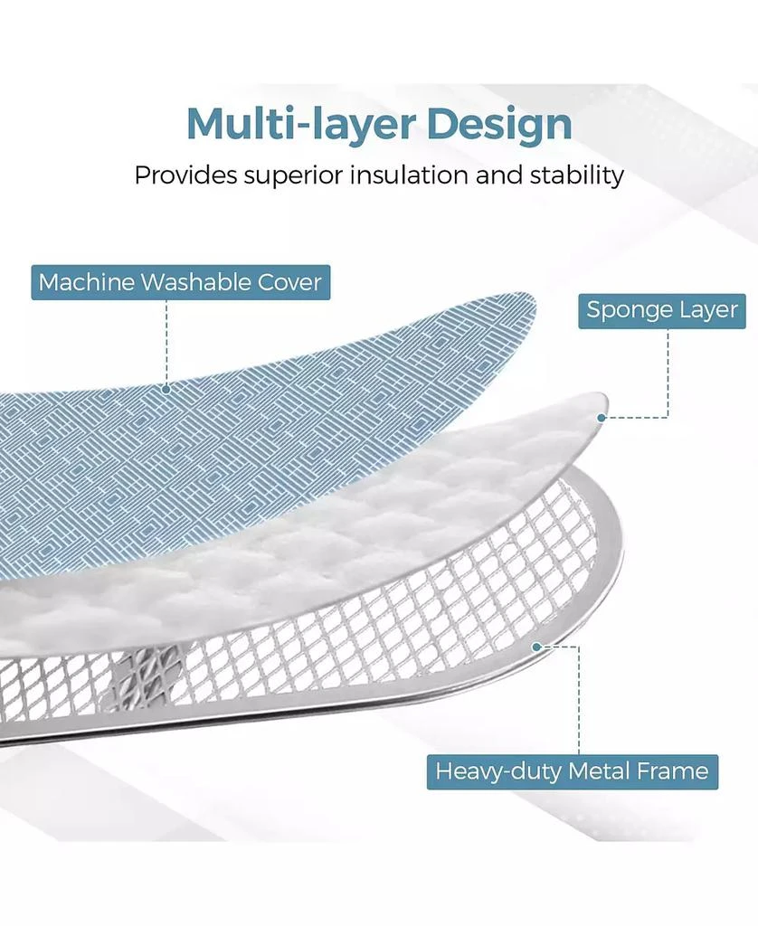 Ecooso Full Size Ironing Board with Iron Rest and 7-Level Height 6