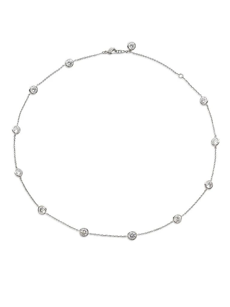 Adriana Orsini Sterling Silver & Cubic Zirconia Bezel-Set Station Necklace 1