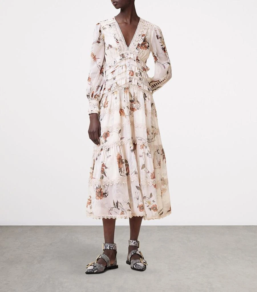ALL SAINTS Floral Zora Midi Dress 2
