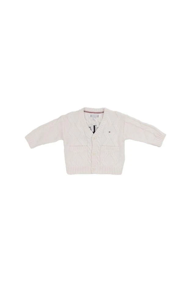 Tommy Hilfiger Junior Tommy Hilfiger Junior Intarsia Back Logo Mixed Knit Cardigan