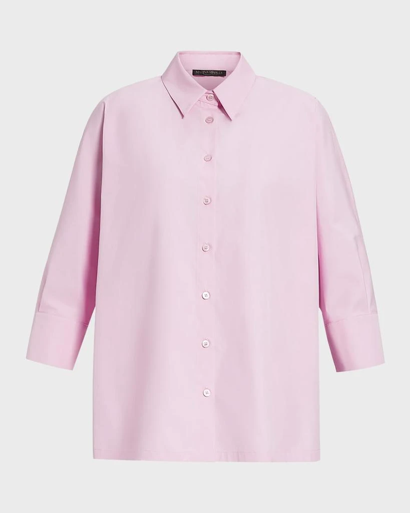 Marina Rinaldi Plus Size Arizona 3/4-Sleeve Cotton Blouse 1