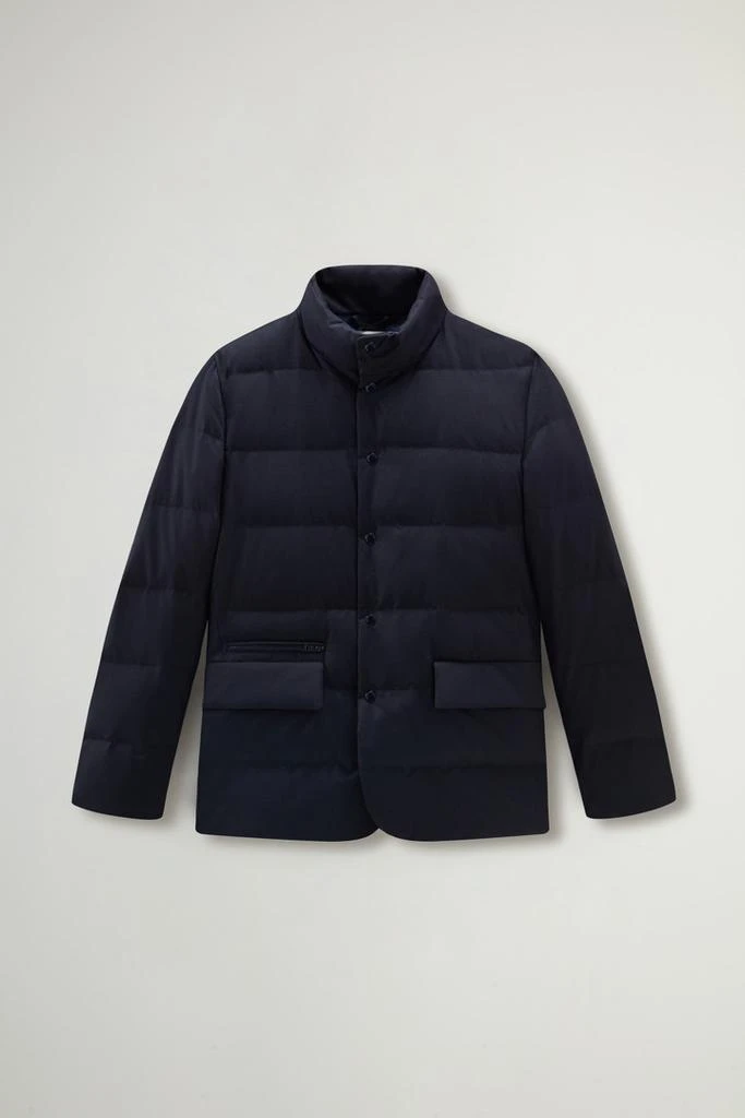 Woolrich Blazer in Vitale Barberis Canonico Virgin Wool Flannel - Men - Blue 6