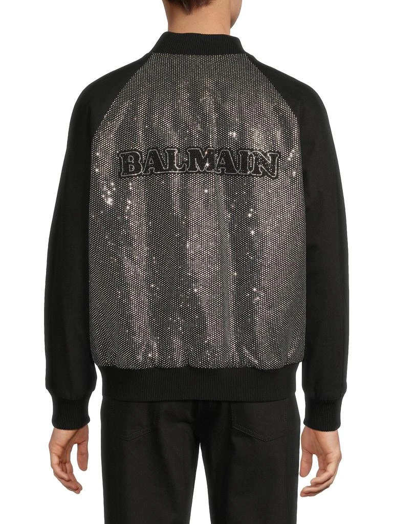 Balmain Embellished Cotton Bomber Jacket 2