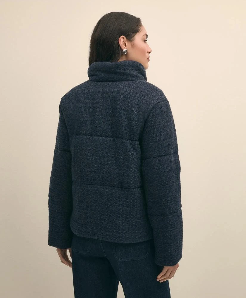 Brooks Brothers Tweed Short Puffer Jacket 4