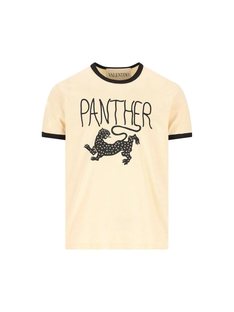 Valentino Valentino Panther Printed Crewneck T-Shirt 1