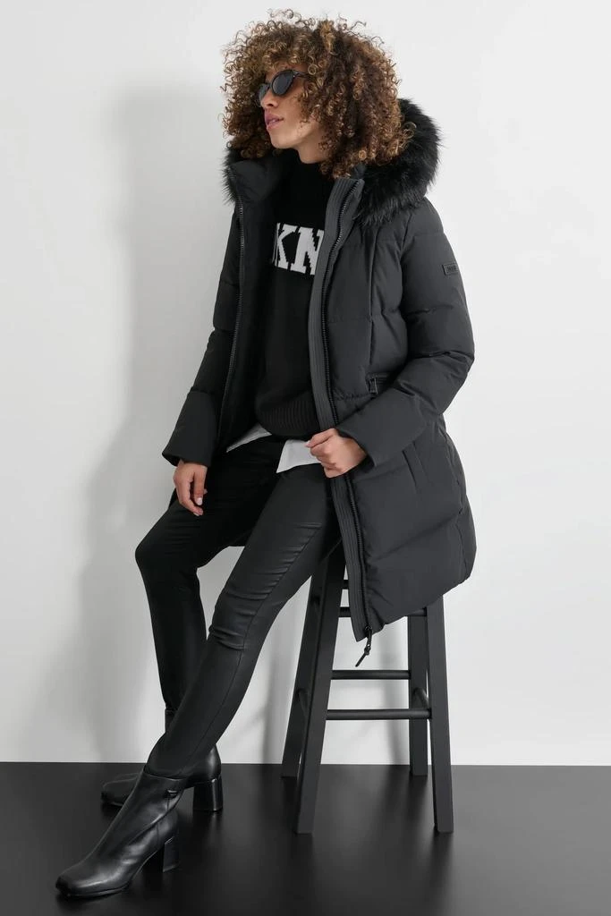 DKNY Long Puffer With Double Pockets 6