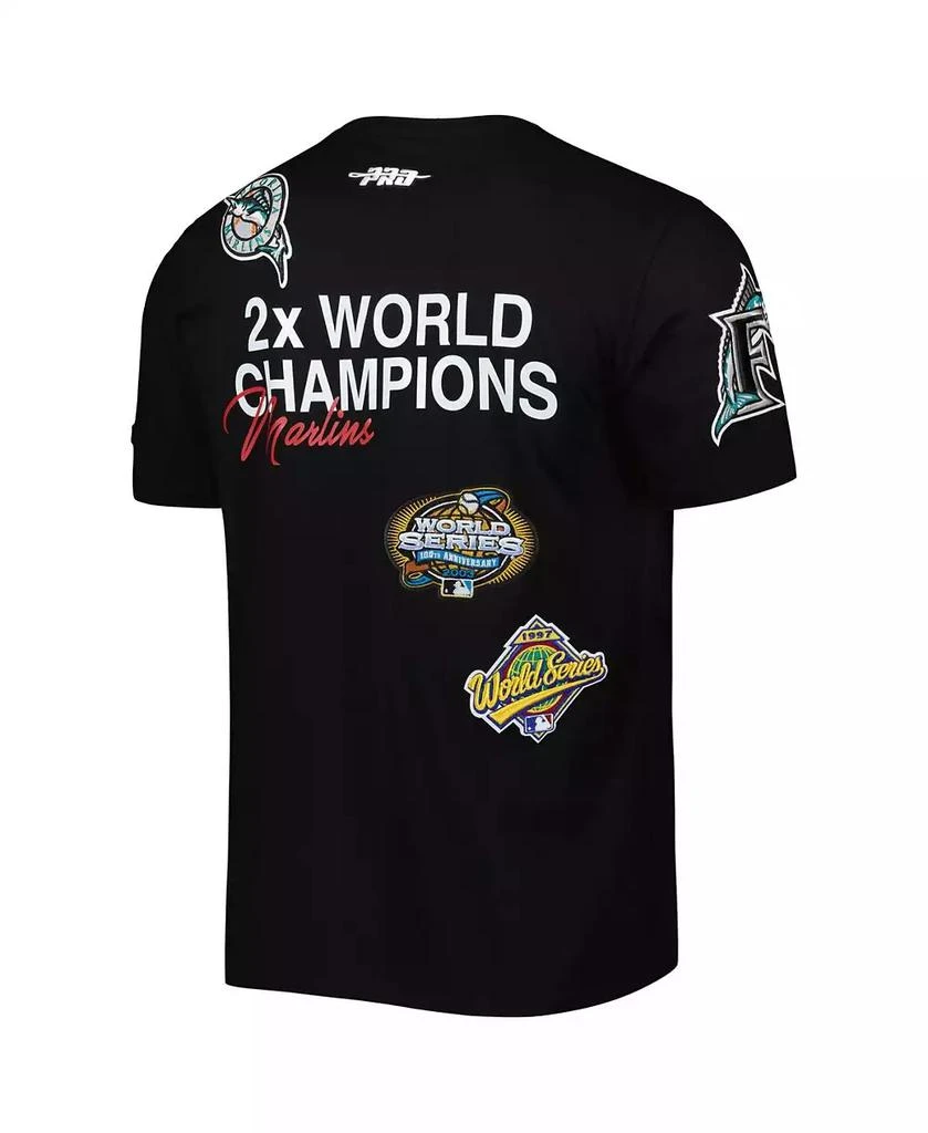 Pro Standard Men's Black Florida Marlins Championship T-shirt 3