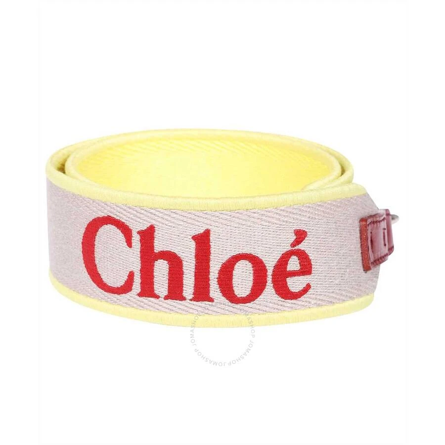 Chloé Embroidered-Logo Shoulder Bag Strap 1