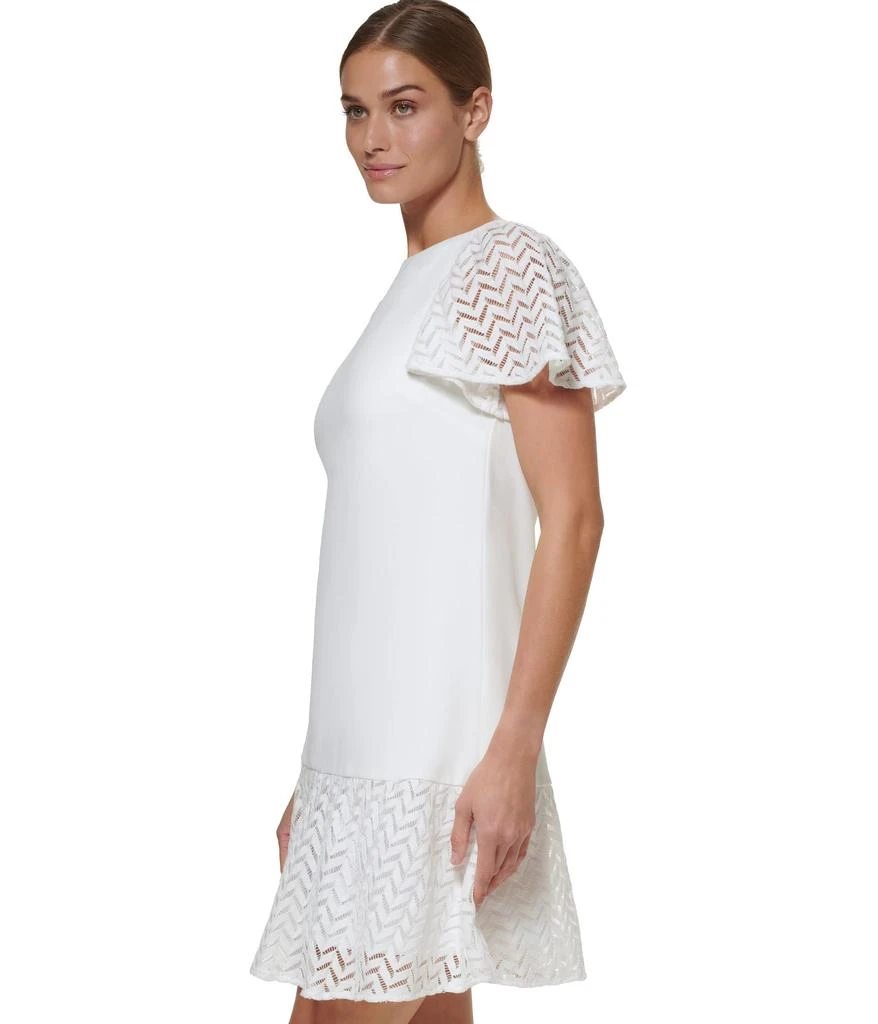 DKNY Flutter Sleeve and Hem Shift Dress 3