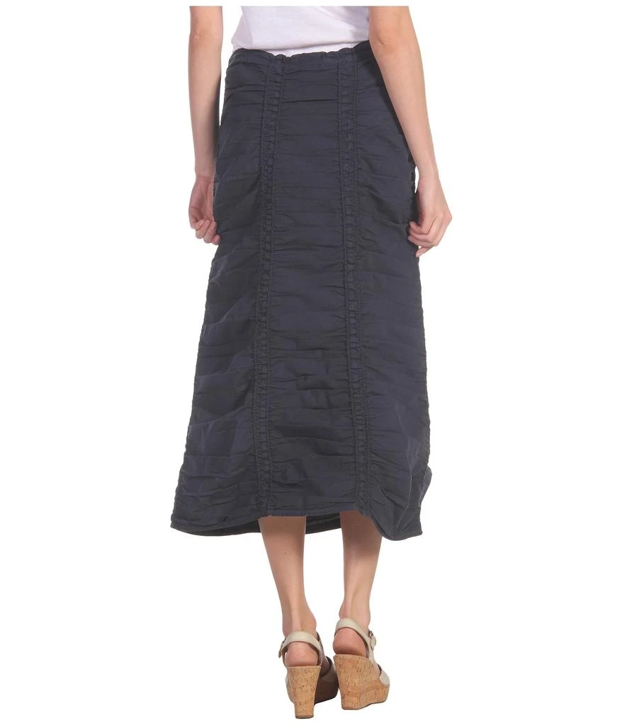 XCVI Stretch Poplin Double Shirred Panel Skirt 3