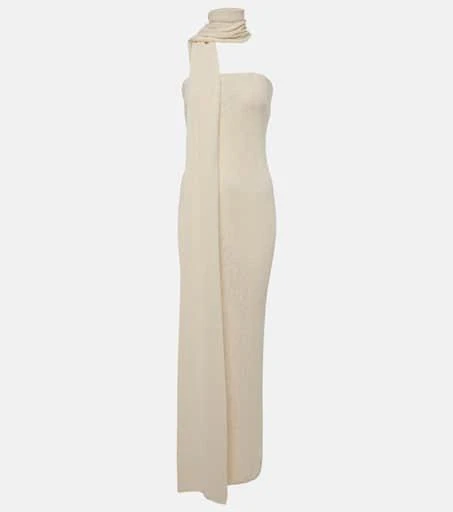 chinese dress ladies Monterey Dress With Scarf in Whistledown – Amanda Uprichard main image 0